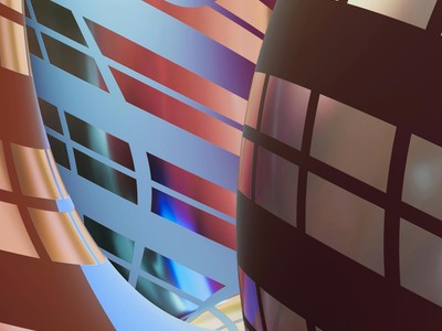 Vibrant abstract digital art with flowing lines and geometric patterns.